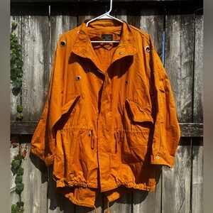 Love Tree Orange Utility Jacket with Grommet Details - Size M